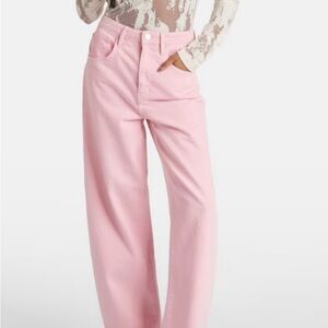 Frame pink high rise barrel jeans women’s 28